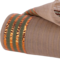 Natural, Green, Orange 10" Fine Weave Deco Poly Mesh with Metallic Laser Foil Stripes - Fabric Ribbon for Wreaths, Bows, Crafts, and Party Decorations